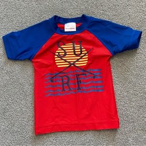 Hanna Andersson Short Sleeve Sunblock Rash Guard Top size 3T/90cm